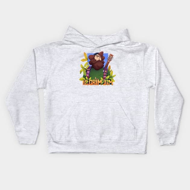 Pilgrim Jim Kids Hoodie by mrmattzan